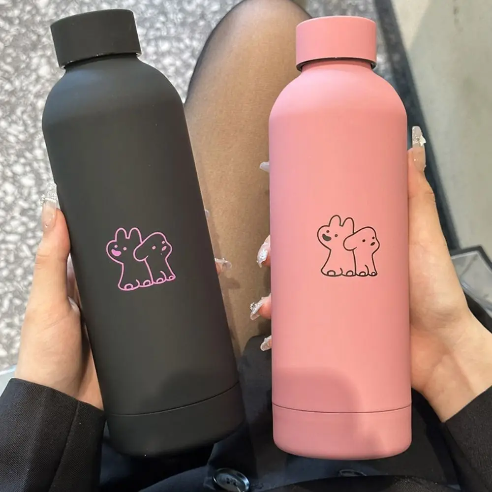 

Drinking Kettle 500ml Insulated Bottle Leak Proof Small Mouth Small Caliber Thermal Cup Cartoon Heat-resistant