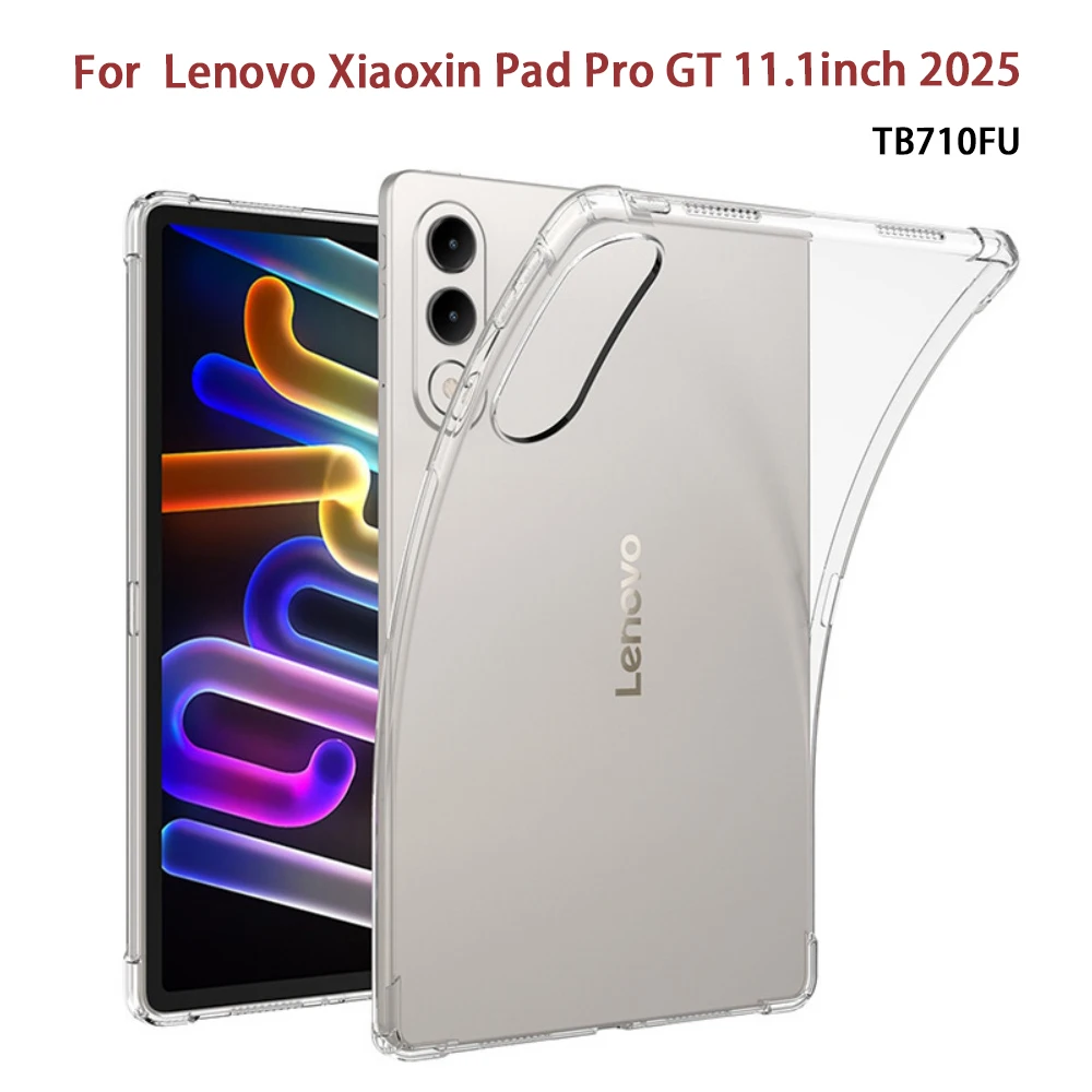 

Transparent Shockproof TPU Case for Lenovo Xiaoxin Pad Pro GT 11.1" TB710FU 4 Corner Airbag Anti-Fall Protective Cover Case