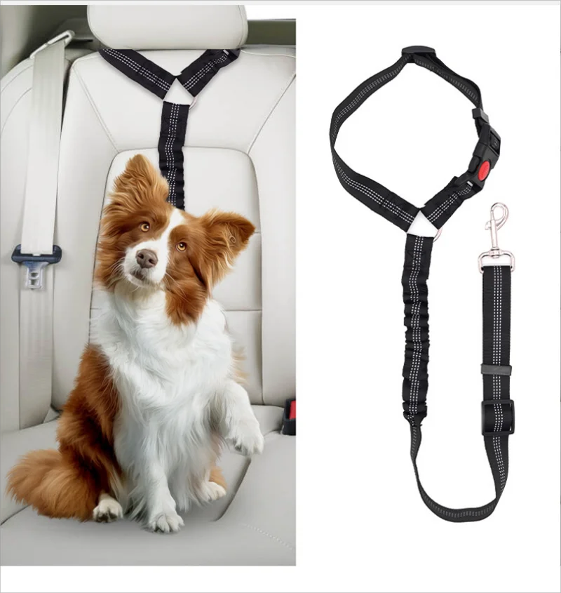 

Pet Car Seat Belt Lead Clip Safety Lever Traction Reflective Retractable Leash Cat Dog Harness Dog Leash Collars Dog Accessories