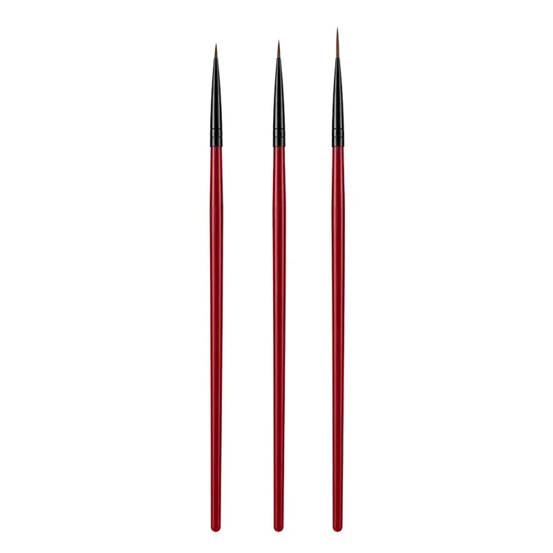 3Pcs Thin Stripe Line Nail Art Liner Painted Brush Drawing Pen DIY UV Gel Tips French Supplies Design Manicure Pinceau Nail Art