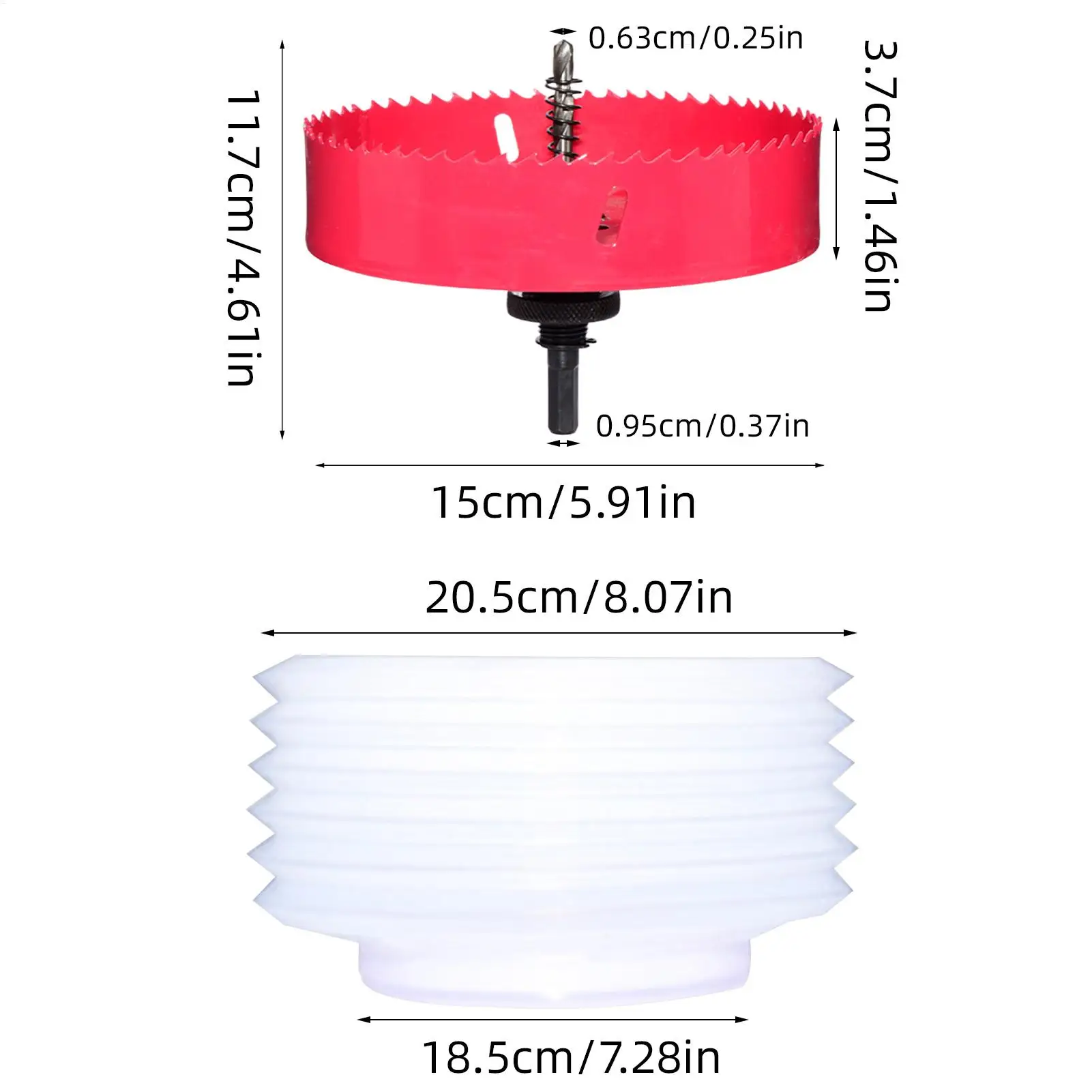 هول المنشار الغبار الماسك مرفق القاطع دائرة مثقاب الخشب لثقوب لحفر الخشب السقف دريوال الجص الألياف #6