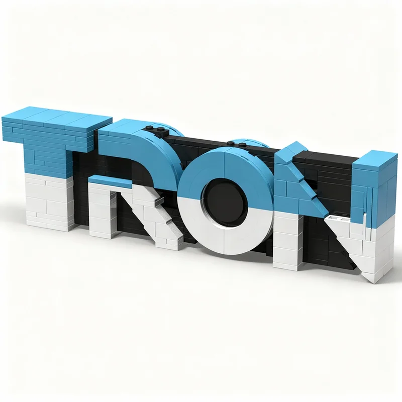 328pcs MOC Tron Logo Disneieny Model Building Blocks Construction Assemble Toy DIY Creative Education Idea Christmas Gifts Brick