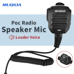 MUQIDA Microphone For Poc Radio Global-PTT Baofeng Walkie Talkie Speaker Loud Sound Type-C  K-head Rechargeable Taxi Mic