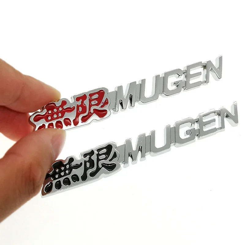 1 قطعة ثلاثية الأبعاد كروم معدن Mugen شعار شعار الخلفية شارة سيارة جذع ملصق تصفيف السيارة لهوندا سيفيك أكورد CRV صالح #4