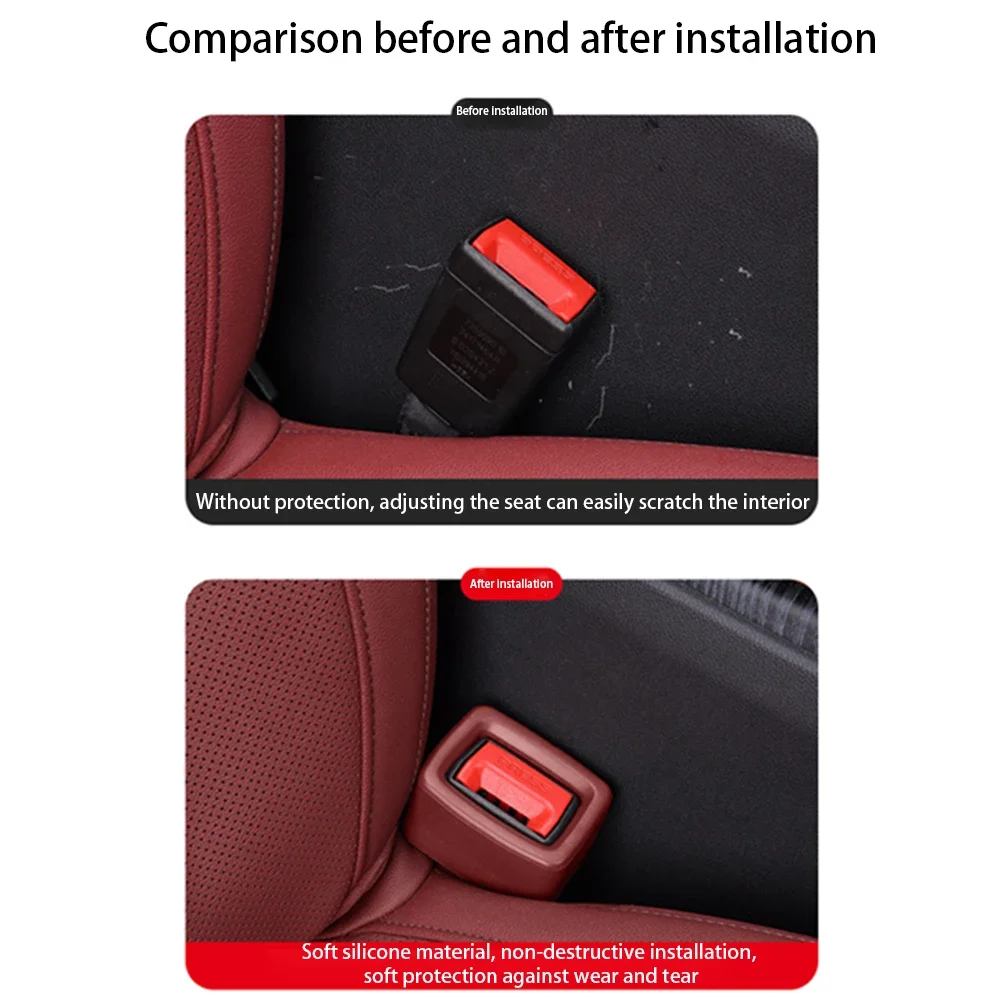 Car Seat Belt Socket Protector Protection Seat Belt Fixed Buckle Upright Device Card Slot Bracket Car Accessories - view 5
