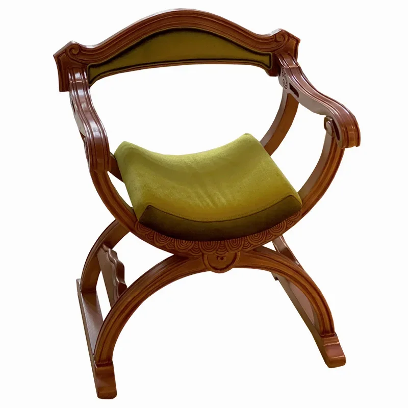 

Sofa chair French retro carved antique ch air solid wood American armrest back ch air study master c hair