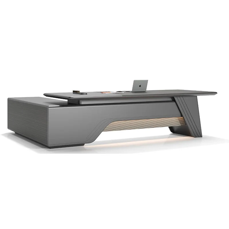 

Офисный стол по индивидуальному заказу, простая современная легкая роскошная комбинация офисного стола и стула для менеджера пожилых людей