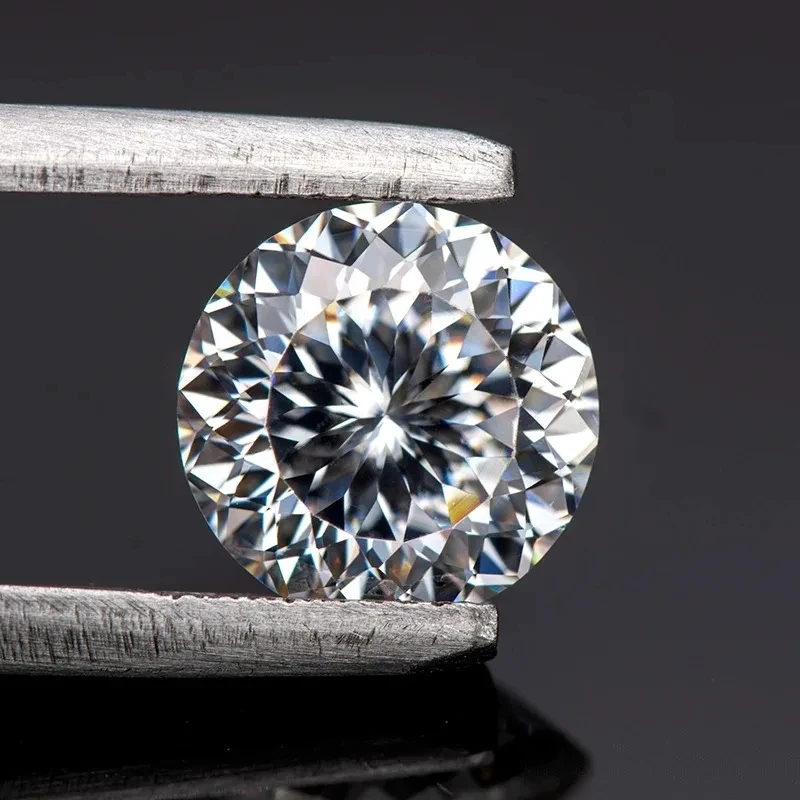 

Moissanite Stones 100 Faces Cut Super D Colour Round Shape with GRA Certificate DIY Jewelry Ring Earrings pendant Make Material