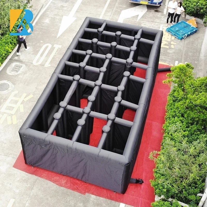 Custom Built Carnival Games Large Black Blow up Maze for Party Rental Toy