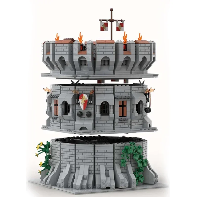 Décennie s de construction MOC pour enfants, modèle de réfrigérant classique, tour de château, briques techniques, assemblage de bricolage, jouets de construction, cadeaux de vacances