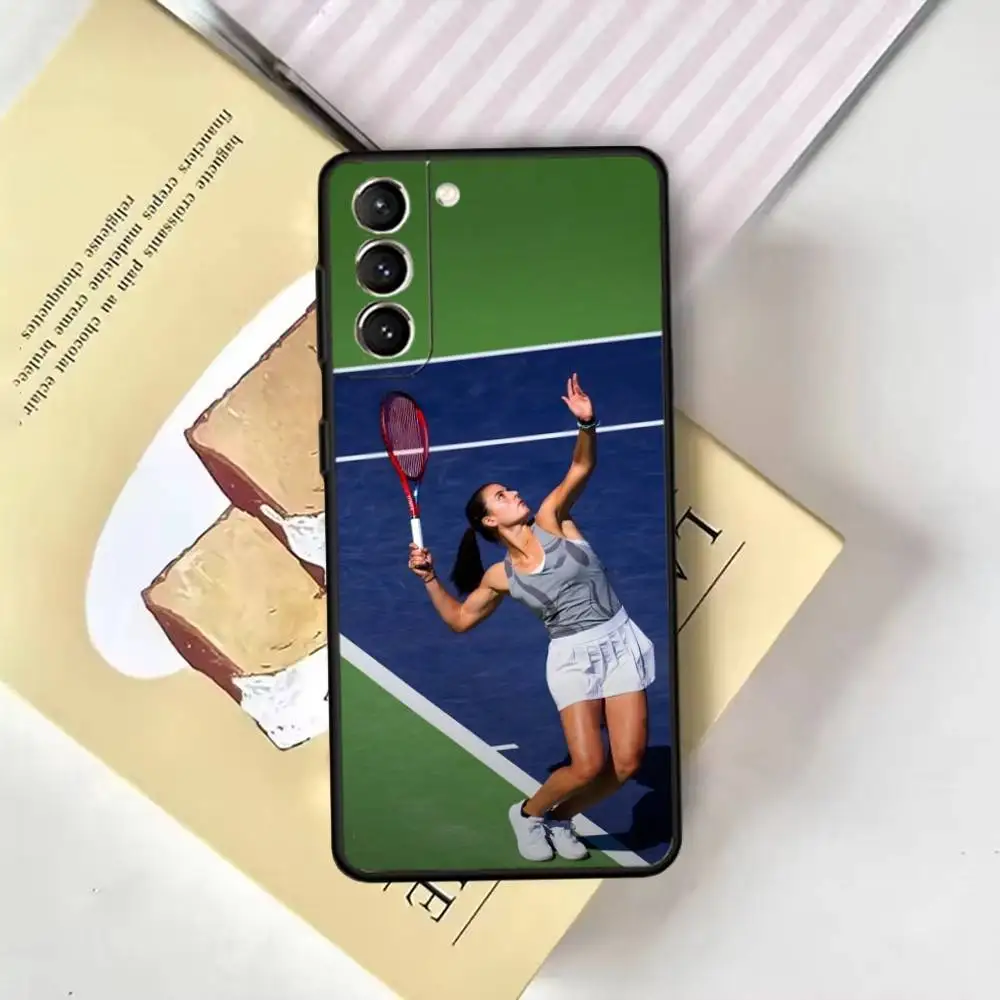 حافظة هاتف تنس إيما نافارو لهاتف سامسونج جالاكسي A13,21s,22,31,32,52,53,71,72,73، غطاء أسود ناعم