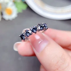 New Heart Gray Moissanite Ring for Women Jewelry Engagement Ring for Wedding 925 Silver Ring Birthday Gift Love