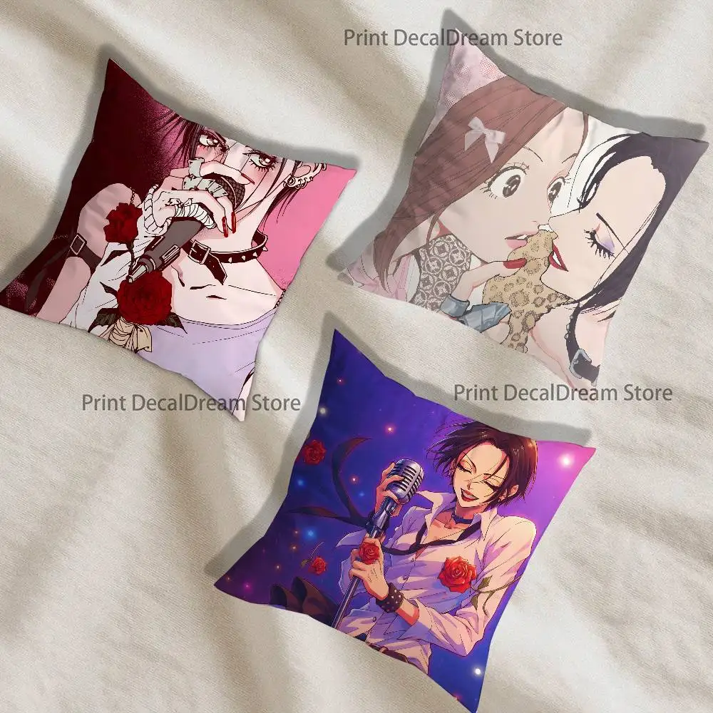 

N-Nana Anime Cushion For Bedroom Car Coffee Shop Room and Living Room Sofa Decorative Pillow Cover Case