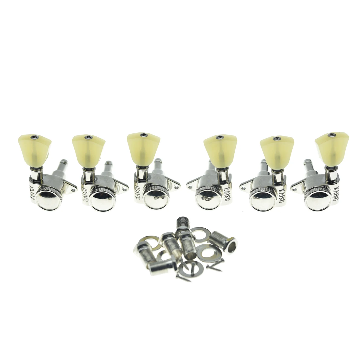 KAISH 3+3 Locking Tuners 21:1 Locking Tuning Machines Locking Tuning keys w/ Vintage Keystone Handle for USA LP/SG/ES/Acoustic