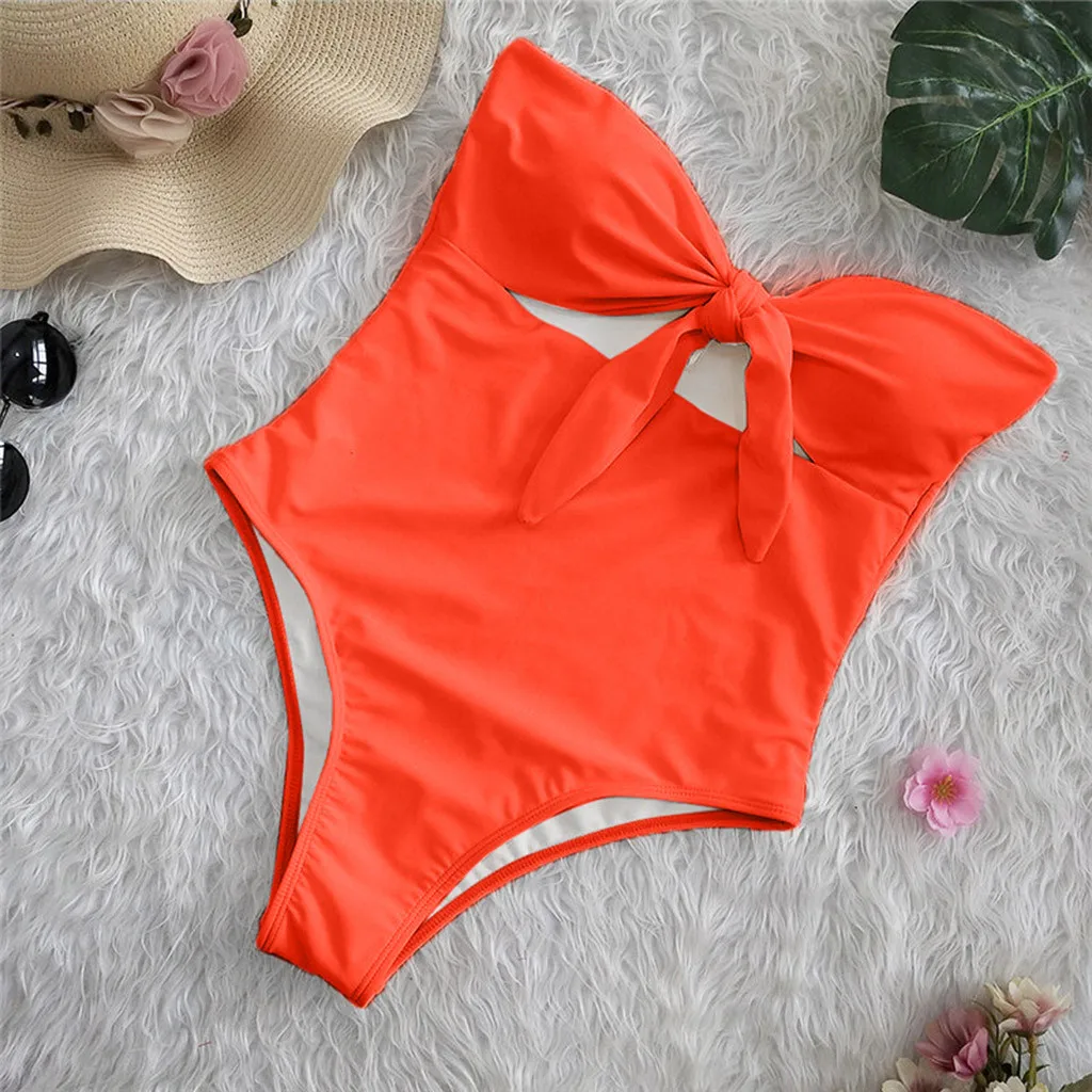 One Bikini Up Sets Sexy Push Women Plus Size Swimsuit Beachwear Summer Beach Casual Swimwears Tankinis Set Solid Color Beachwear