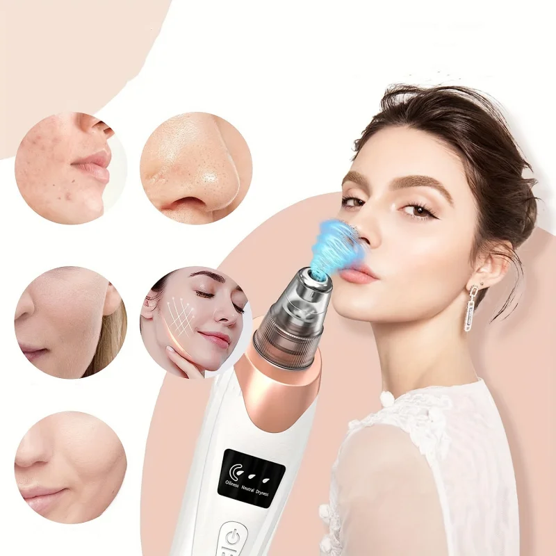 Mee-eter verwijderaar poriënvacuüm - 5 zuigkracht - USB afgewezen gezichtsporiereinigingsset voor acne-extractorhulpmiddel voor volwassenen