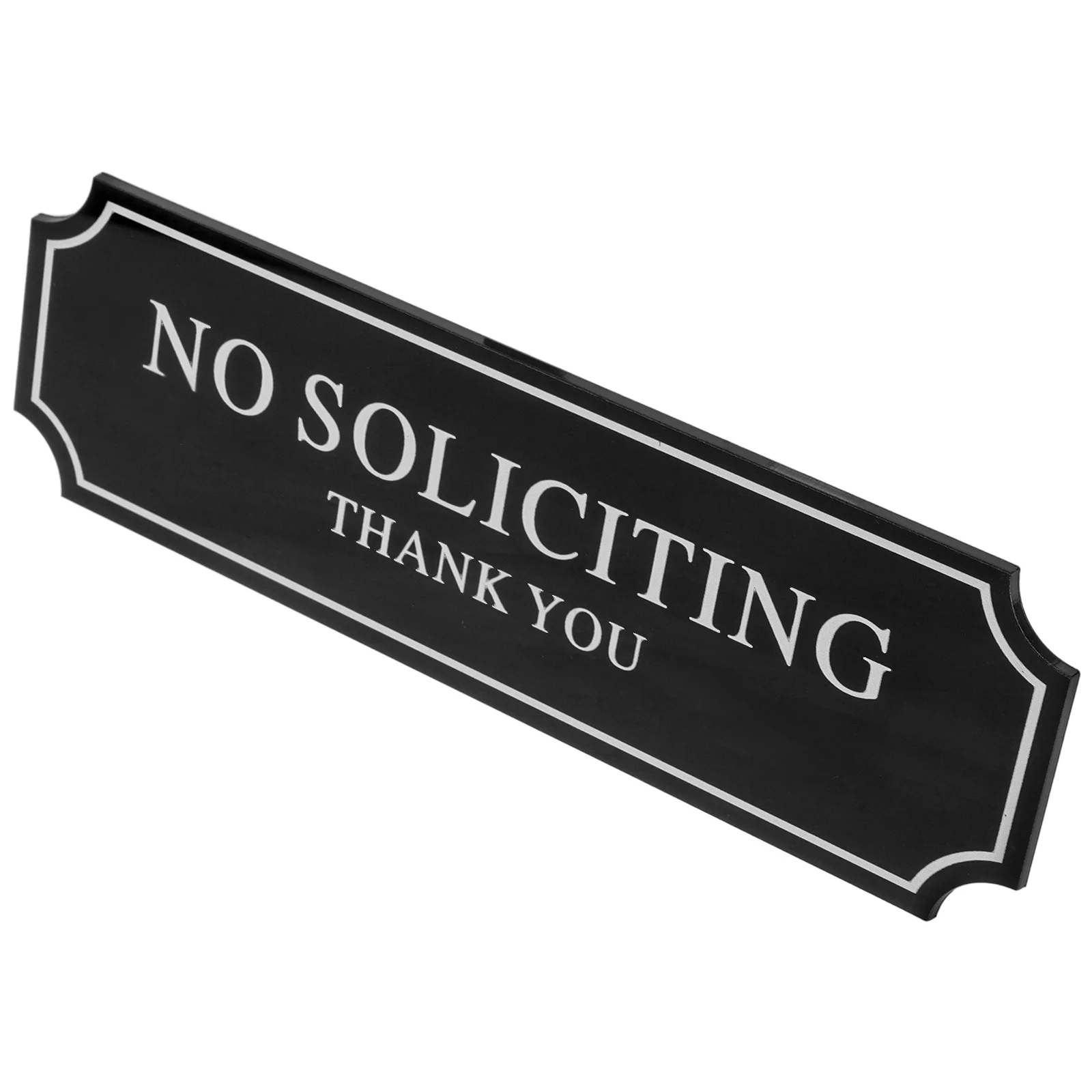

No Soliciting Signboard Acrylic Household Sign Business Decorative Removable Front Door Decal Not Knocking Easy