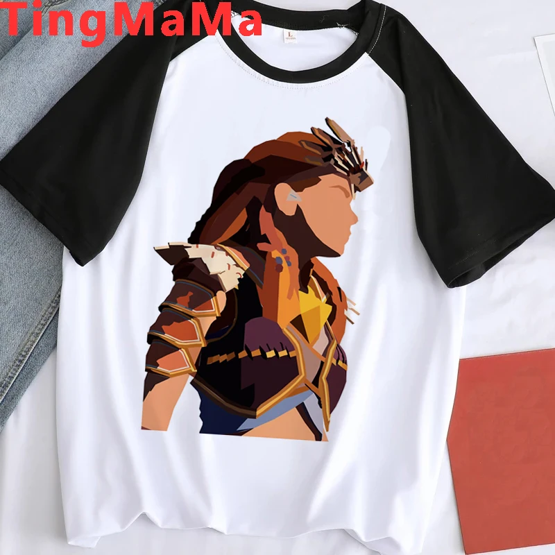 2022 Hot Games Horizon Forbidden West T Shirt Men T-shirt Cartoon Summer Tops Graphic Tees Unisex Hip Hop Streetwear Tshirt Male