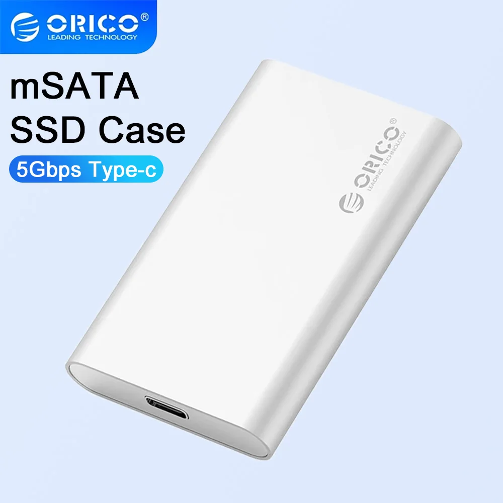 ORICO MSATA SSD Enclosure Reader Aluminum mSATA to Type-C Adapter for 30*30/50 mSATA HD Hard Disk Mini External Hard Drive Box
