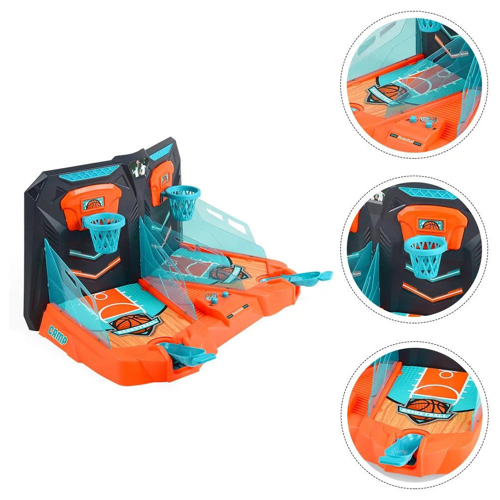 

Plastic Double Player Basketball Counter Toy Kids Auto Return Ball Function Sports Game Shooting Machine Child Plaything Outdoor