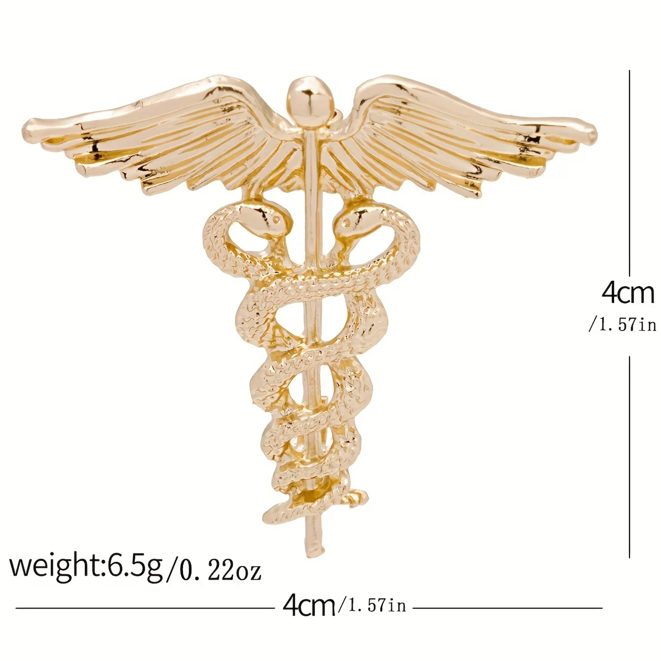 Customize European And American Retro Creative Brooch Snake Shaped Scepter Angel Wing Brooch Available For Picture Custom Brooch view 5