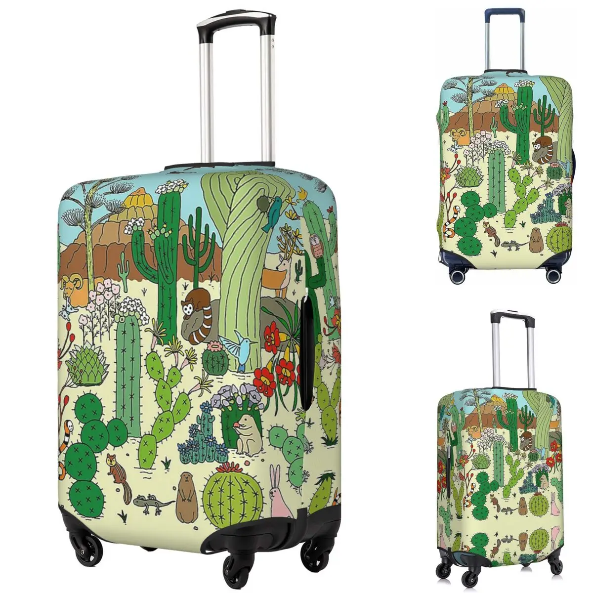 

Защитный чехол для чемодана Arizona Desert Museum, эластичные защитные чехлы для дорожного багажа на 18-32 дюймов