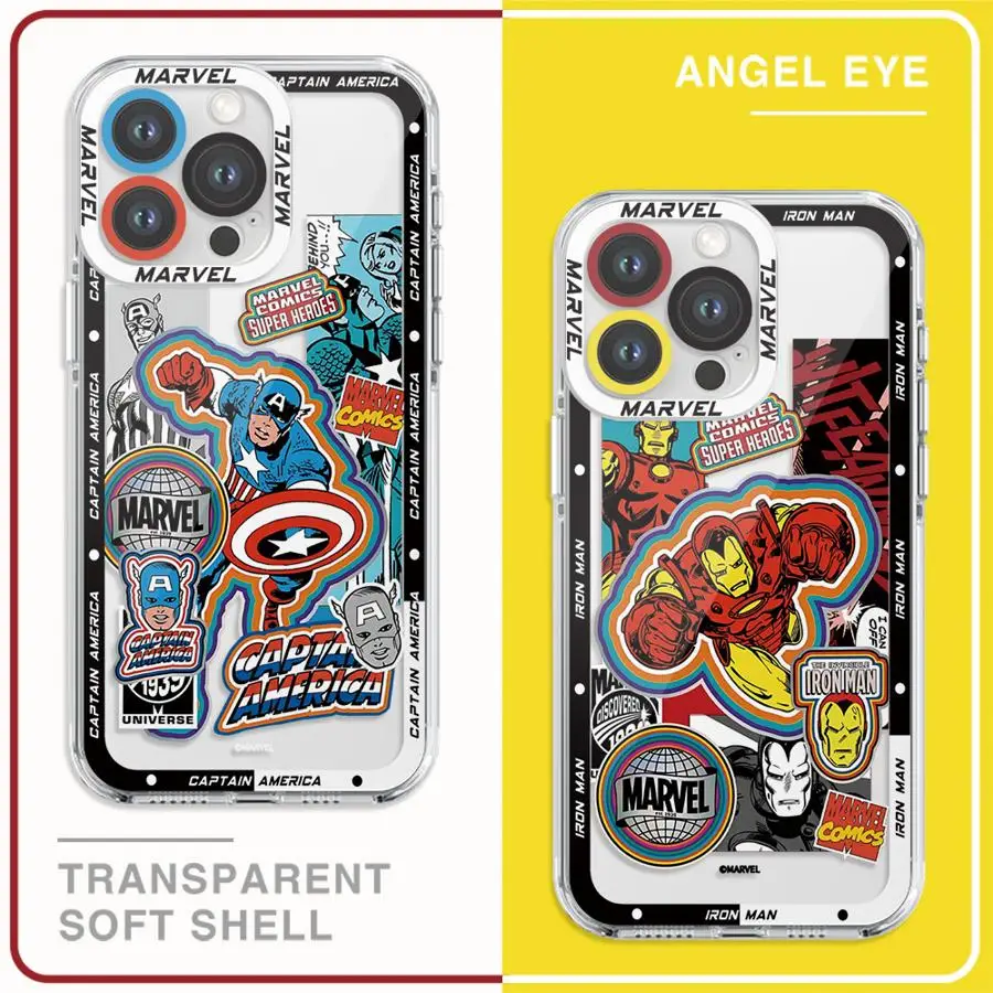 Funda de teléfono de superhéroe de Marvel para Honor, X7b, X8, X9b, X8a, X8b, X9a, 90 Lite, 4G, 5G, copa de TPU suave transparente