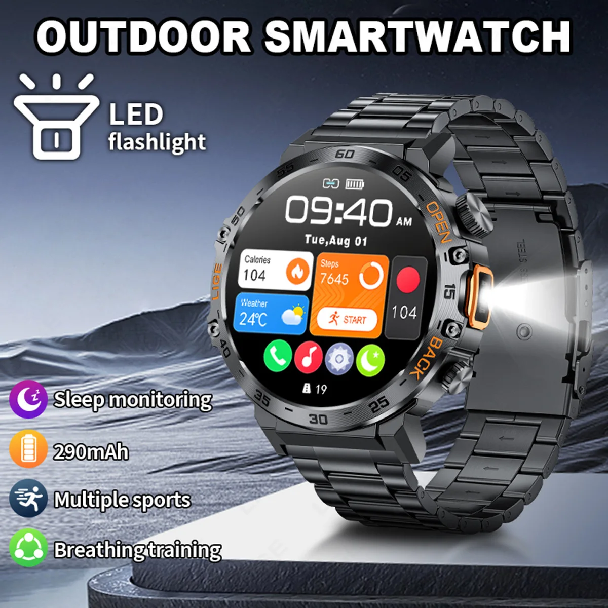 Foreign trade new smart watch heart rate blood pressure bluetooth call custom dial multi-function sports pedometer watch