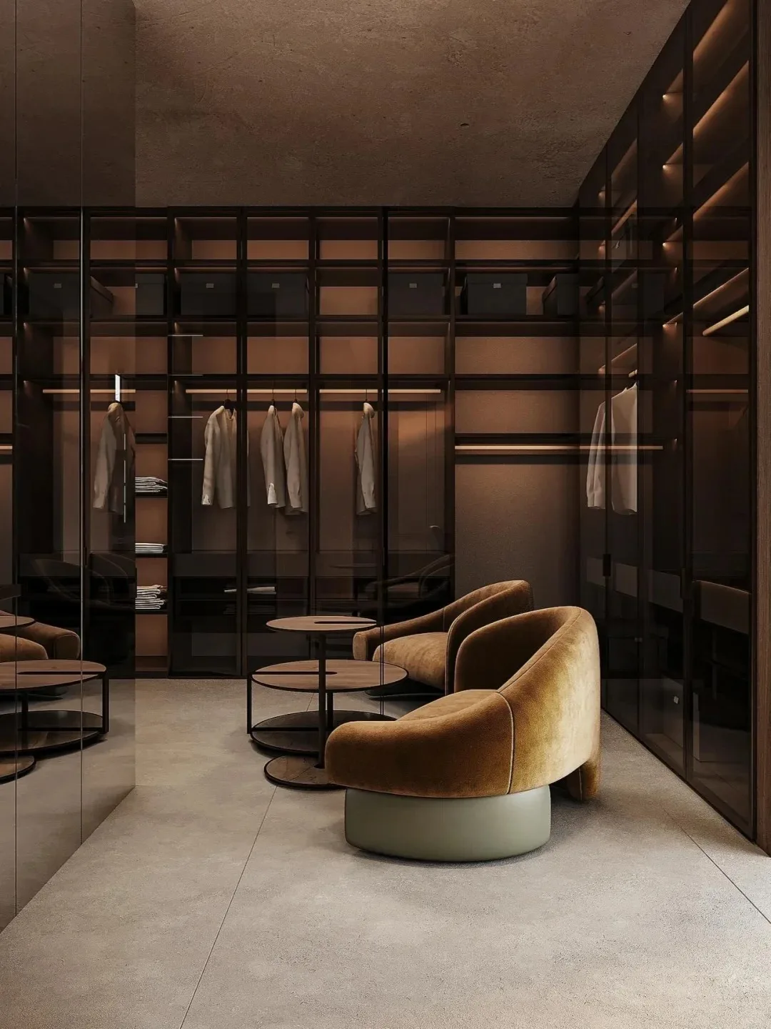 أحدث تصميم لعام 2025، مرحاض مفتوح للمشي، مبيعات المصنع مباشرة، تصميم مجاني لخزانة الملابس