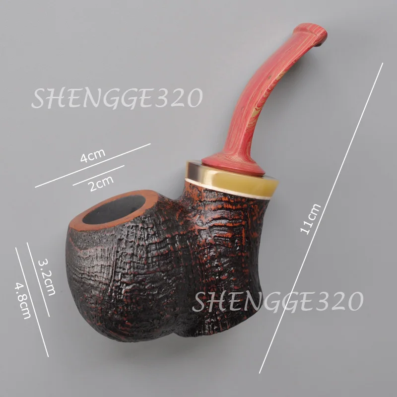 اليدوية براير الجذر خشبية جليسة التبغ الأنابيب البلياردو السلطانية الحرة نمط كمبرلاند قصيرة الجذعية تصفية مجانية #4