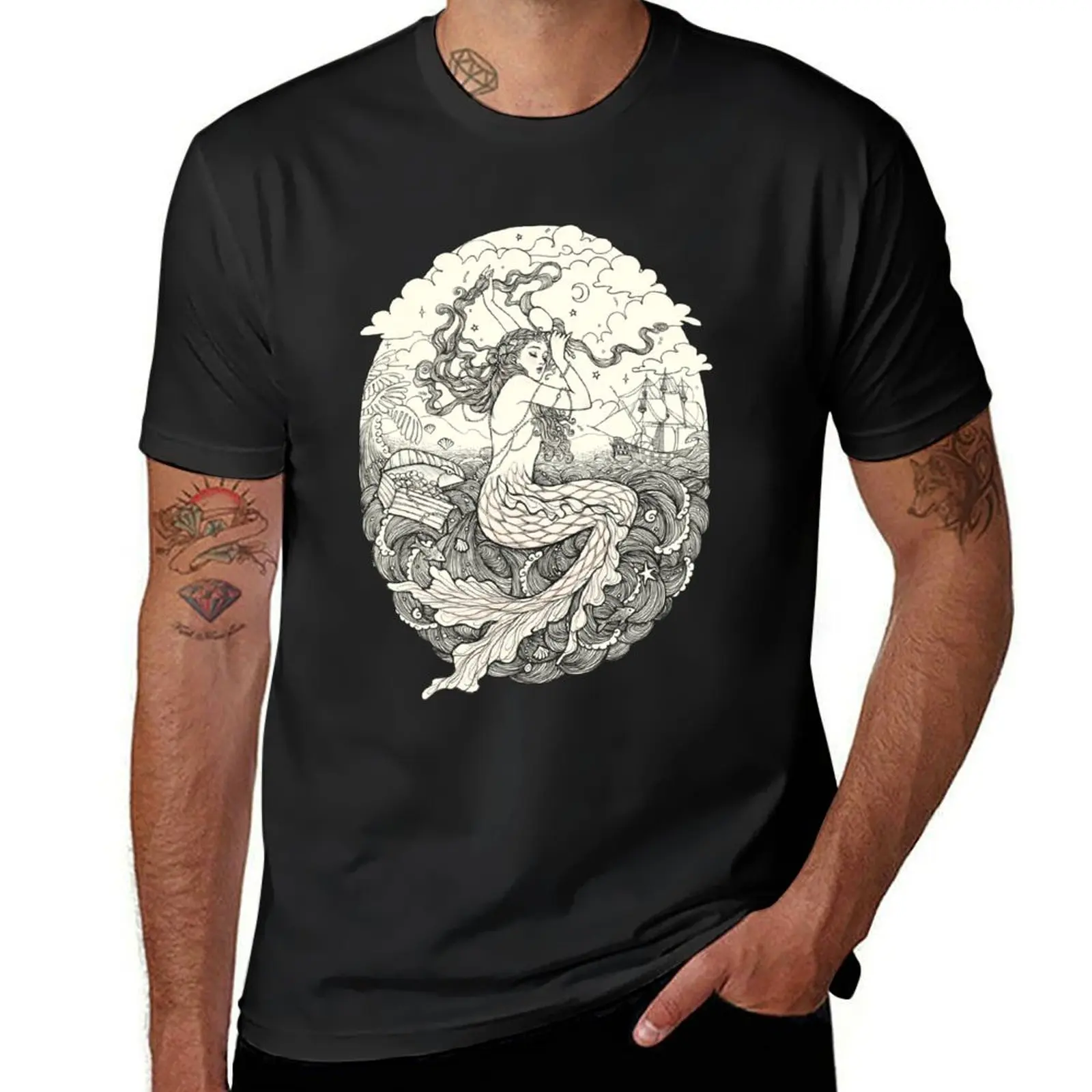 Mermaid T-Shirt summer clothes funnys mens big and tall t shirts