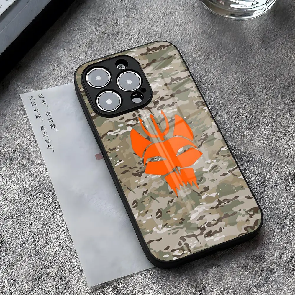 

PRF Police S-SEAL Team Phone Case For IPhone 15 Pro Max 14 Pro 12 11 13 Mini X XR XS 16 Plus SE Tempered Glass Back Cover