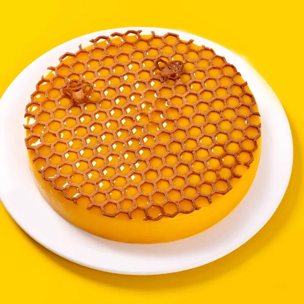 デザートカップケーキ、ケーキフォンダン、ポリマークレイ、キッチンベーキングツール用のハニカム型
