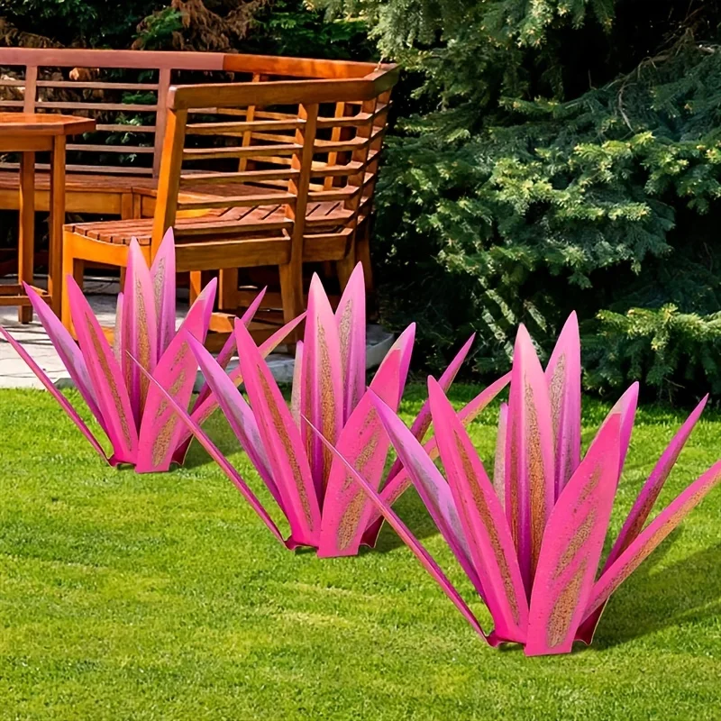 

Grasteay Metal Agave Plants Large Tequila Sculpture Painted Garden Yard Statue Outdoor Lawn Ornaments Yard Stakes Home Decor