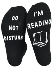 Do Not Disturb I'M Reading Dispensing Men's and Women's Trendyy Mid-Calf Socks Non-Slip Cotton Socks