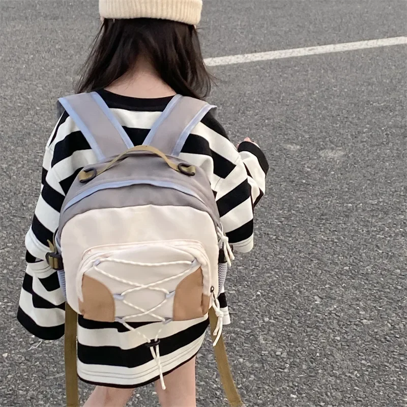 

Children Casual Backpack Spring Autumn New Fashion Korean Style Sweet Personality Kindergarten Pupils Simple Handsome Bookbag