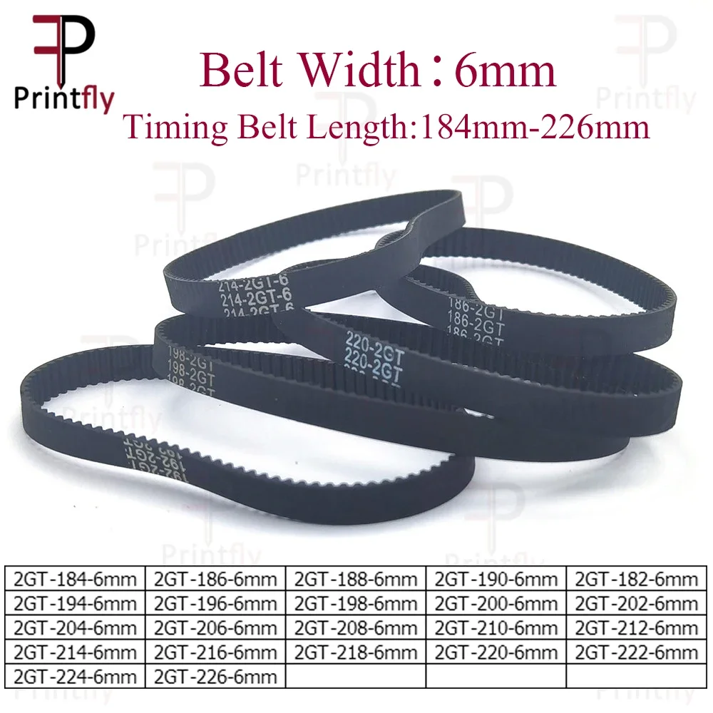 

Printfly 2GT/GT2 Timing Belt 184 186 188 190 192 194 196 198 200 202 204 206 208 210 212 214 216 218 220 222 224 226 Width 6mm