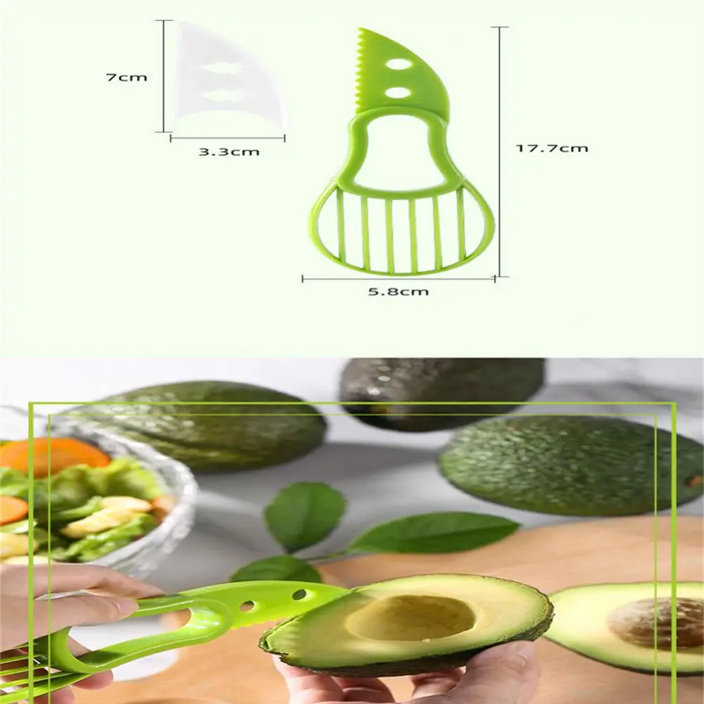 1/5PCS Avocado Slicer Plastic Knife 3 In 1 Creative Kitchen Gadgets Fruit Peeler Cutter Shea Corer Butter