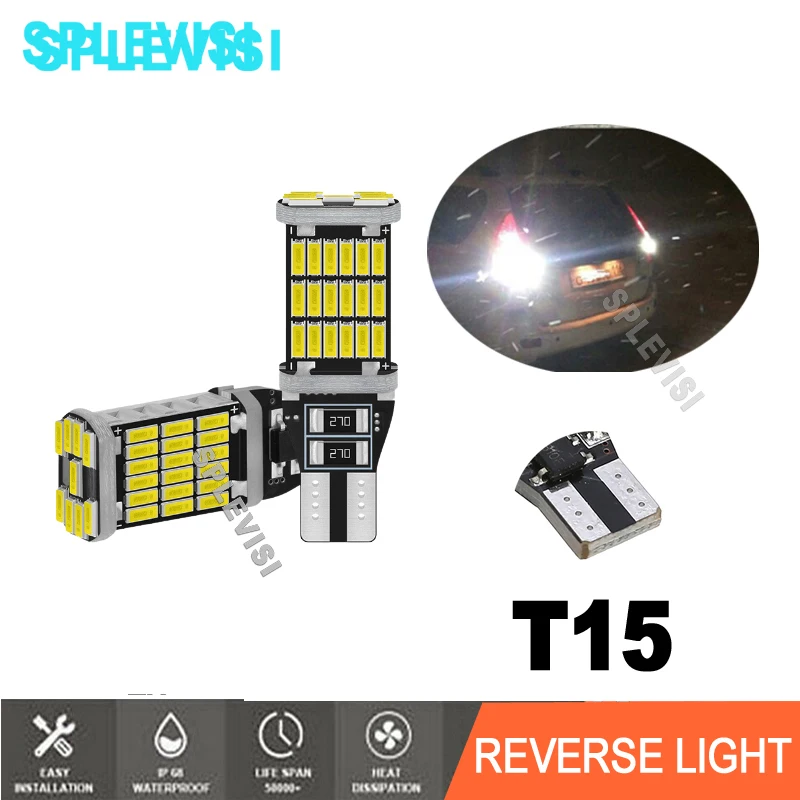 

2PCS T15 W16W 921 912 LED Bulbs 45pcs 4014SMD Bright White Replace For Mitsubishi Triton ML MN 2005 2006 2007 2008 2009-2014