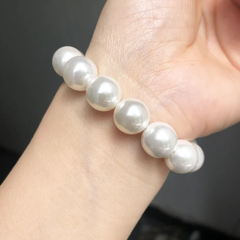 الجملة 2/3/4/6/8/10 مللي متر الطبيعية الأبيض شل الخرز الجولة فضفاض خرزة مباعدة لصنع المجوهرات أساور يدوية إكسسوارات عقد