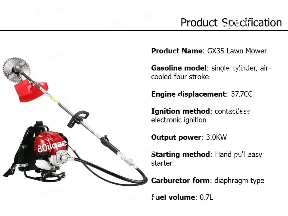 GX35 Engine Lawn Mower，Four Stroke，Backpack Gagoline Weeder，Grass Cutter，Eradicator