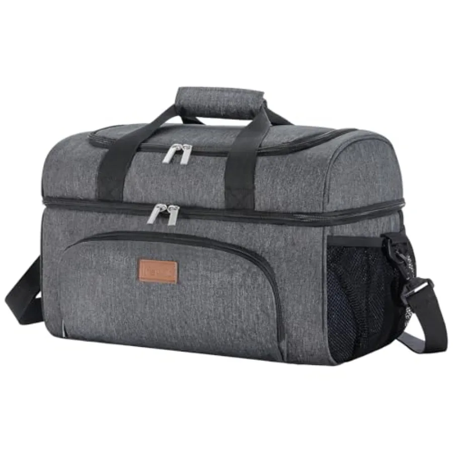 

Insulated Cooler Bag 32/48 Can Large Leakproof Beach Cooler Lightweight Portable Double Layer Soft-Sided Travel Ice Chest for C