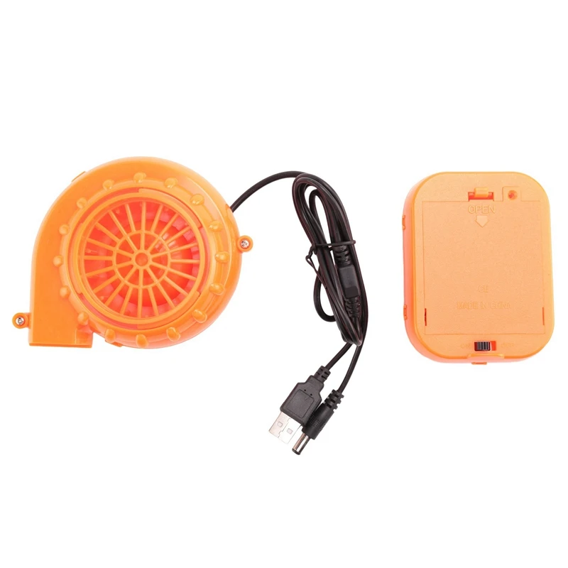 M12K-2X Mini Blower Fan For Dinosaur Costume Or Mascot Head Or Other Inflatable Game Costume Set, Orange