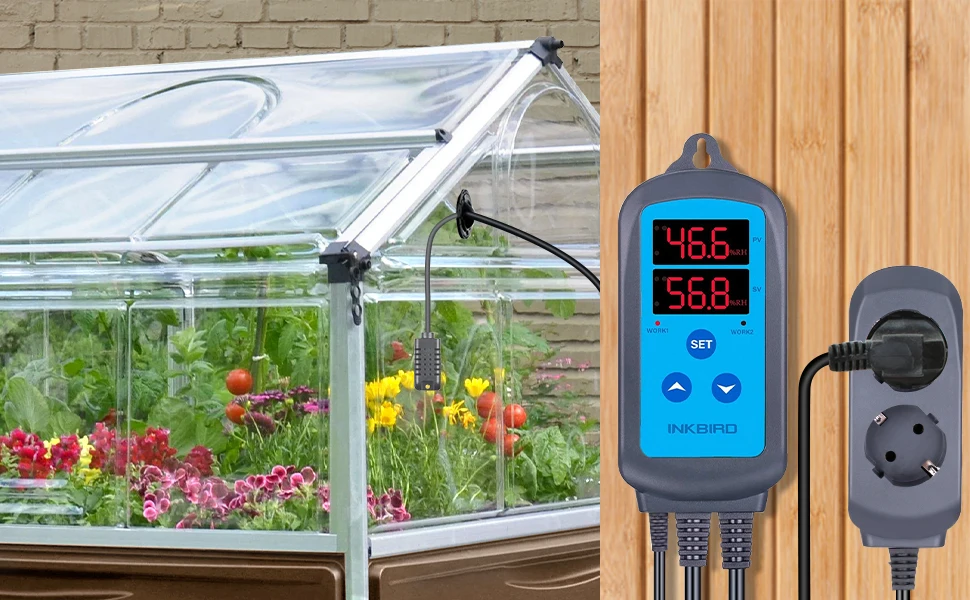 INKBIRD IHC-200/IHC-200-Wifi-Feuchtigkeitsregler, intelligente App-Steuerung, Dual-Digitalanzeige, Hygrometer-Buchse mit hohem und niedrigem Alarm – Detail 10