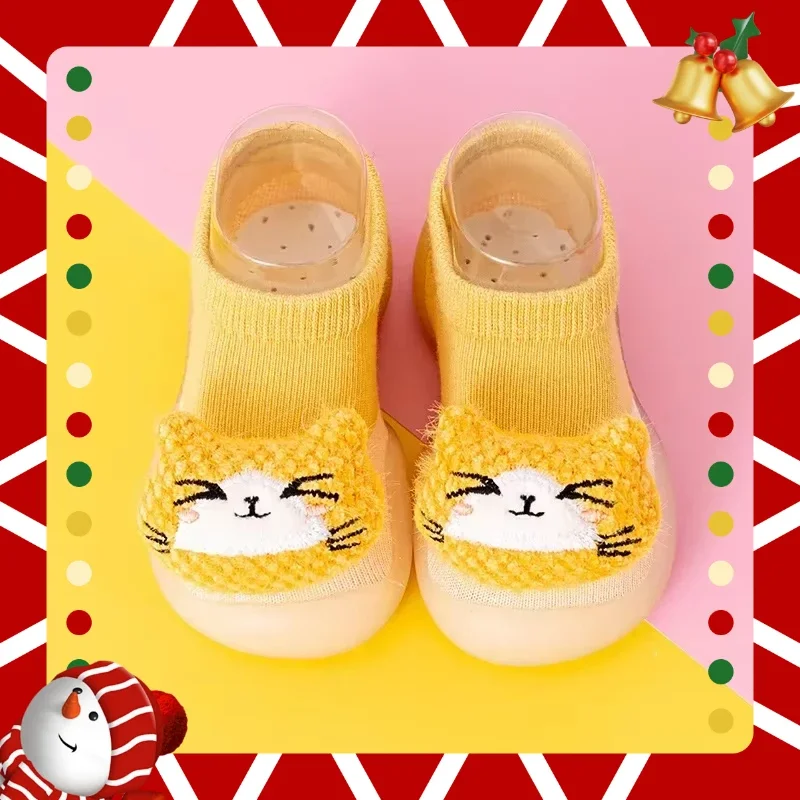 Классический стиль, нескользящая домашняя детская обувь для малышей, напольная обувь, новая весенняя детская обувь для малышей с трехмерными животными