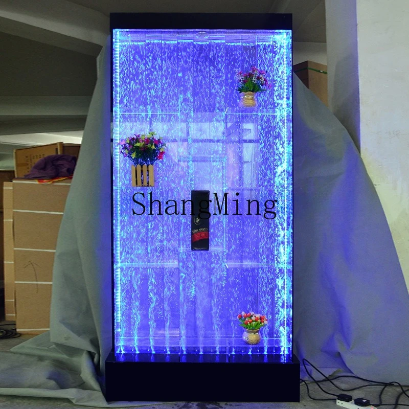 

SM screen entrance door porch background wall decoration creative fish tank aquarium