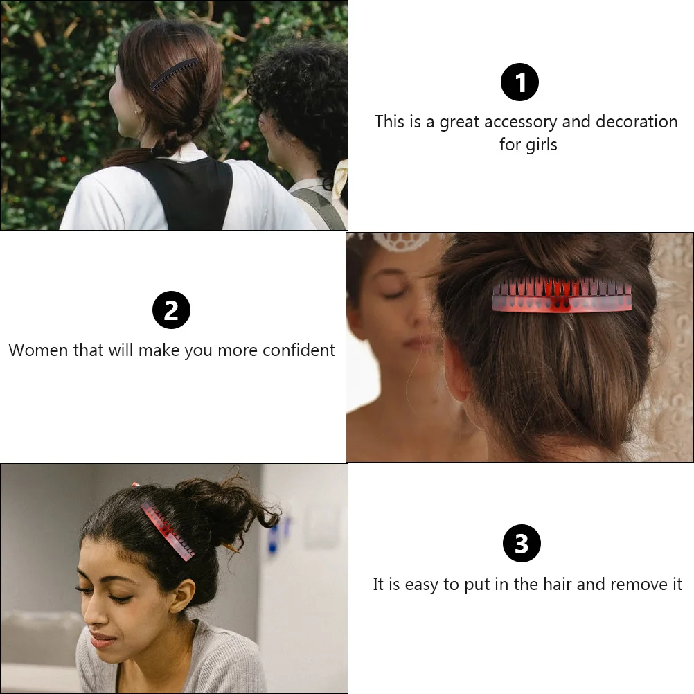 

25 PCS Folding Plastic Bangs Comb Woman Detangle Hair Combs for Women Decorative