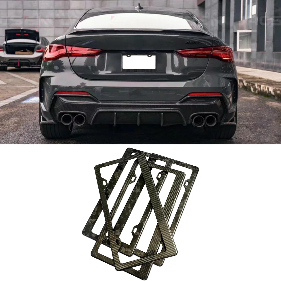 Carbon fiber American car license plate frame forged carbon fiber license plate frame car license plate frame for BMW