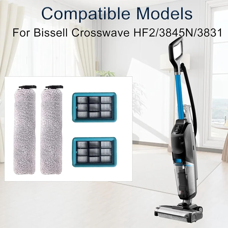 SANQ щетка для пылесоса, рулонный фильтр, запасные части для Bissell Crosswave HF2/3845N/3831, щетка для мытья полов, фильтры