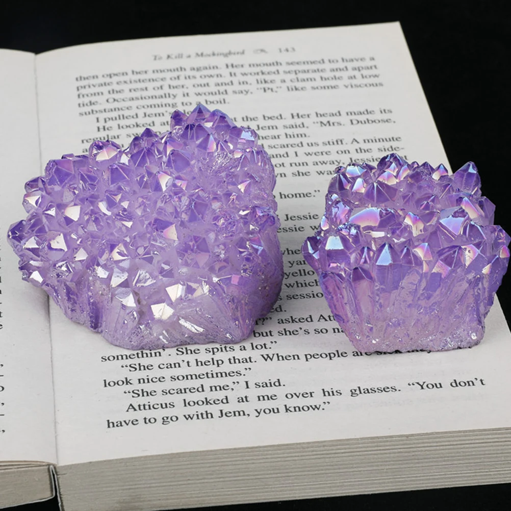 

Natural Crystal Stone Ornament Exquisite Irregular Stone Craft for Home Office Decor Tabletop Meditation Artwork Gift